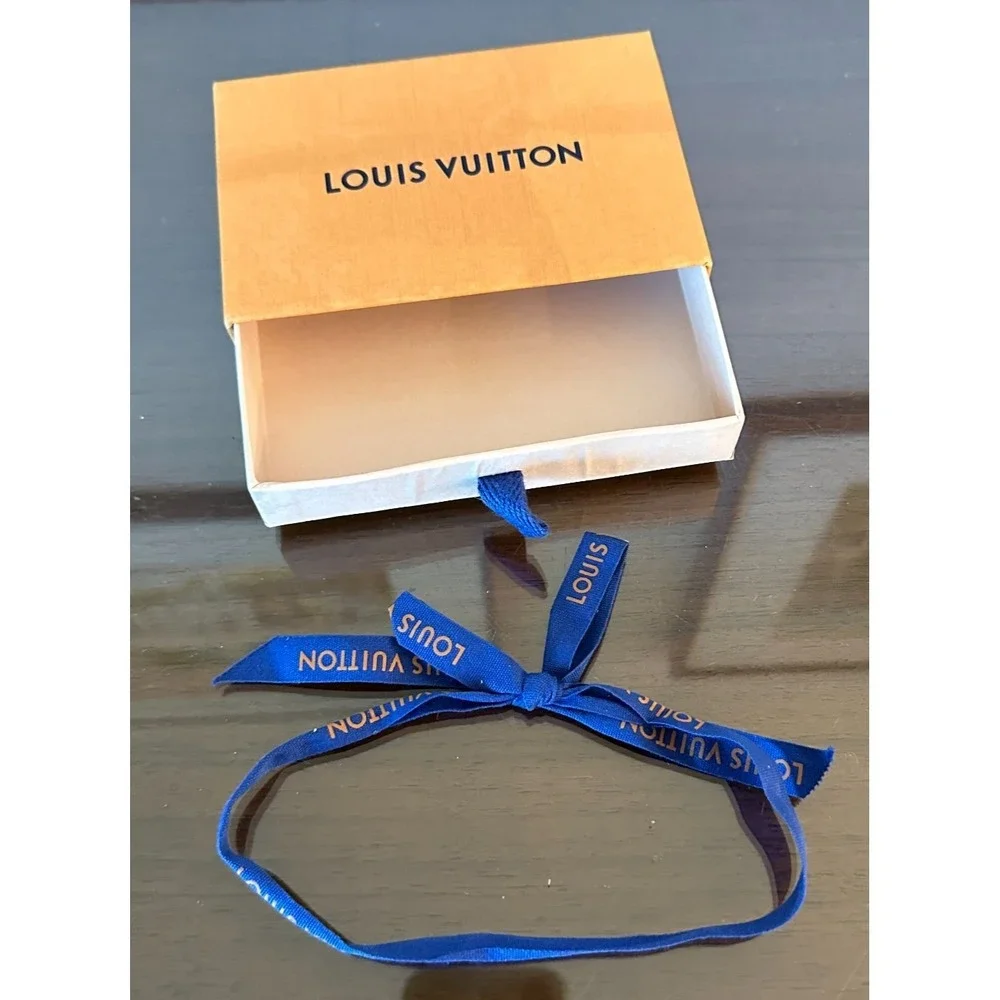 Louis Vuitton Small Drawer Style Storage Box 5x3.5x1.5 w/ Ribbon